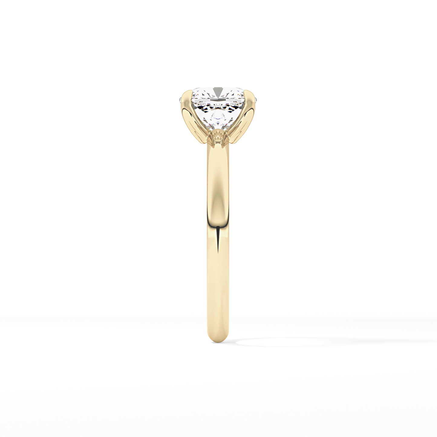 Cushion Solitaire Lab Grown Engagement Ring
