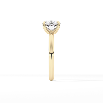 Cushion Solitaire Lab Grown Engagement Ring