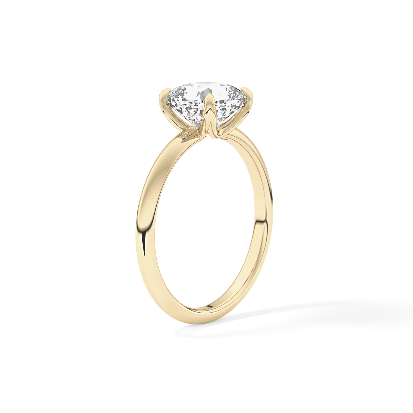 Cushion Solitaire Lab Grown Engagement Ring