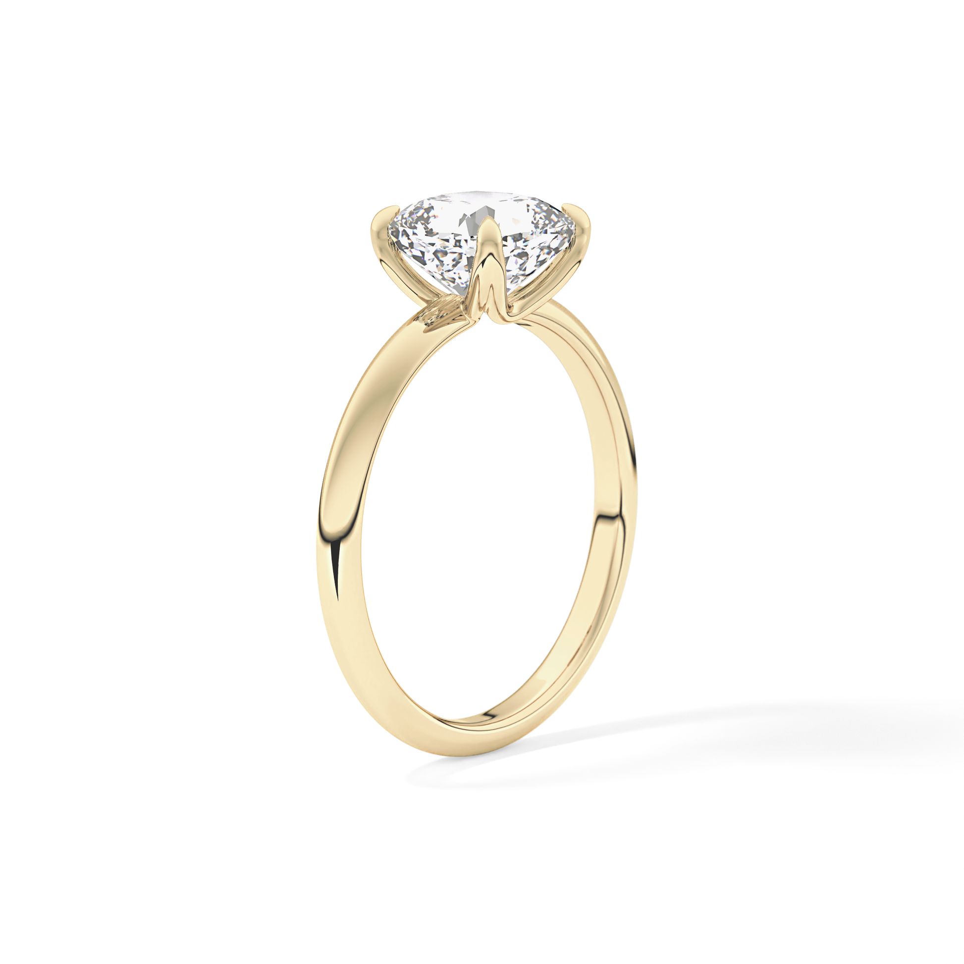 Cushion Solitaire Lab Grown Engagement Ring