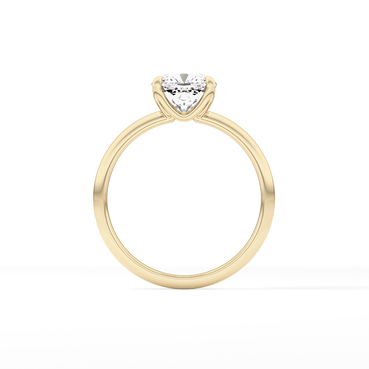 Cushion Solitaire Lab Grown Engagement Ring