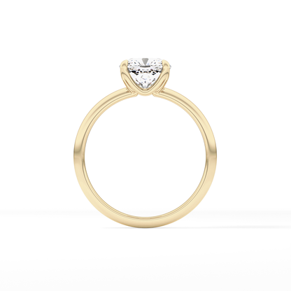Cushion Solitaire Lab Grown Engagement Ring