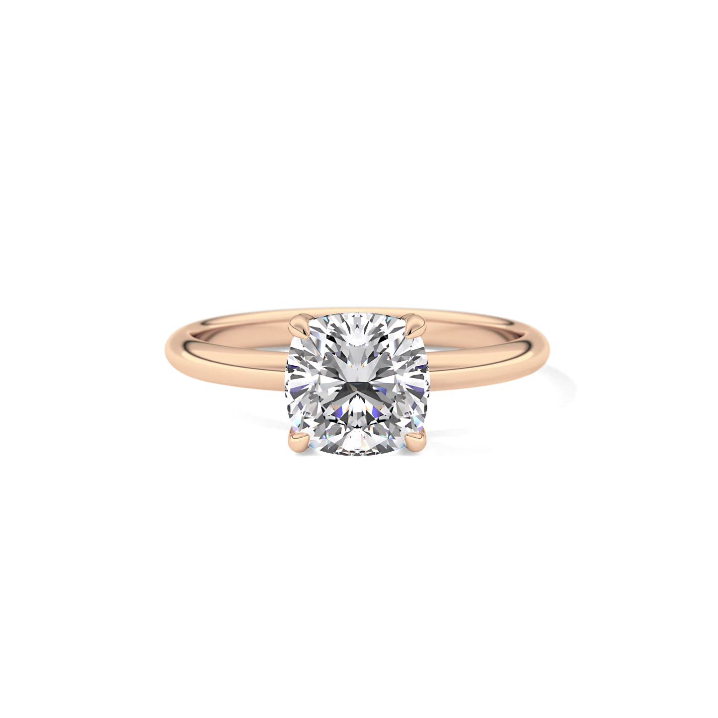 Cushion Solitaire Lab Grown Engagement Ring