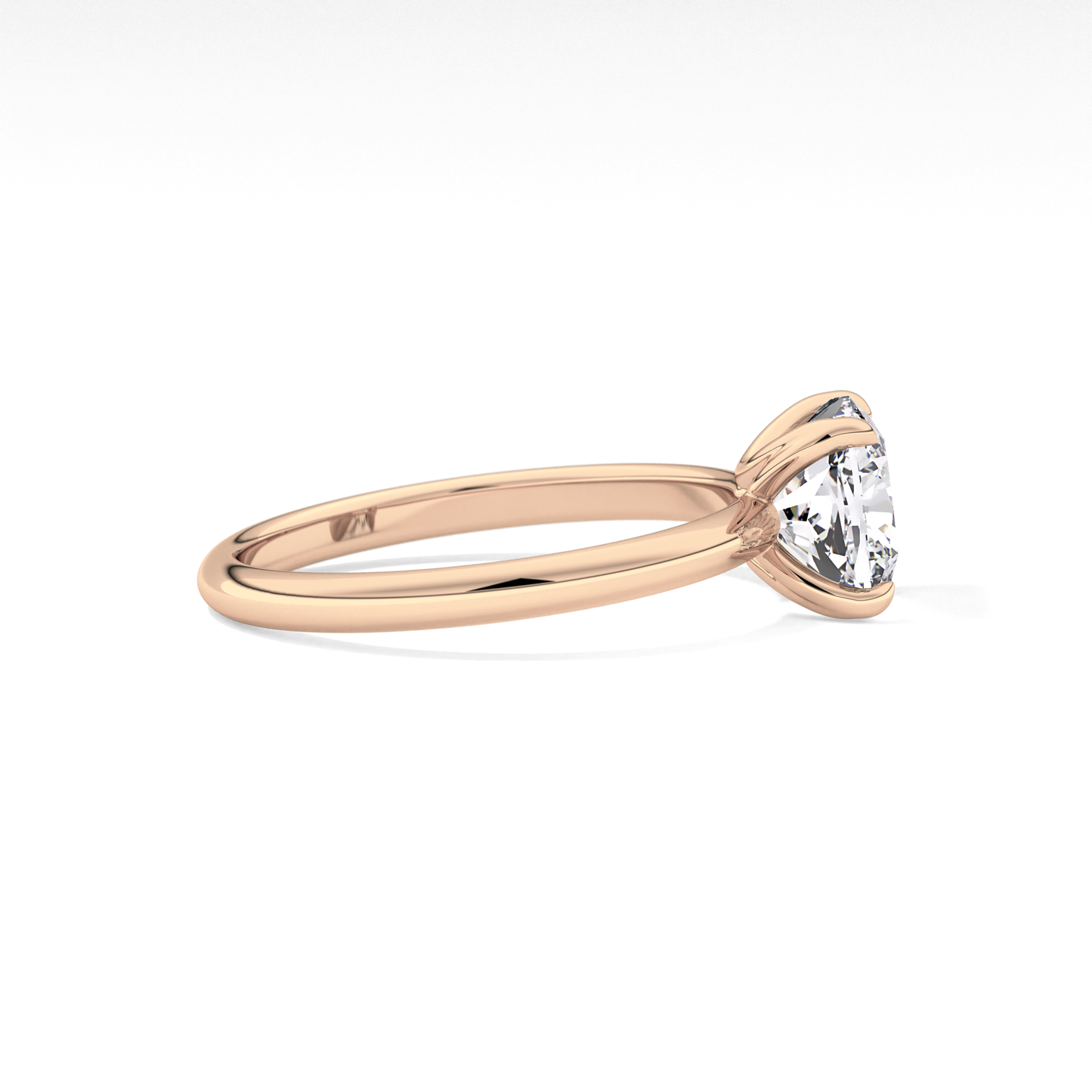 Cushion Solitaire Lab Grown Engagement Ring