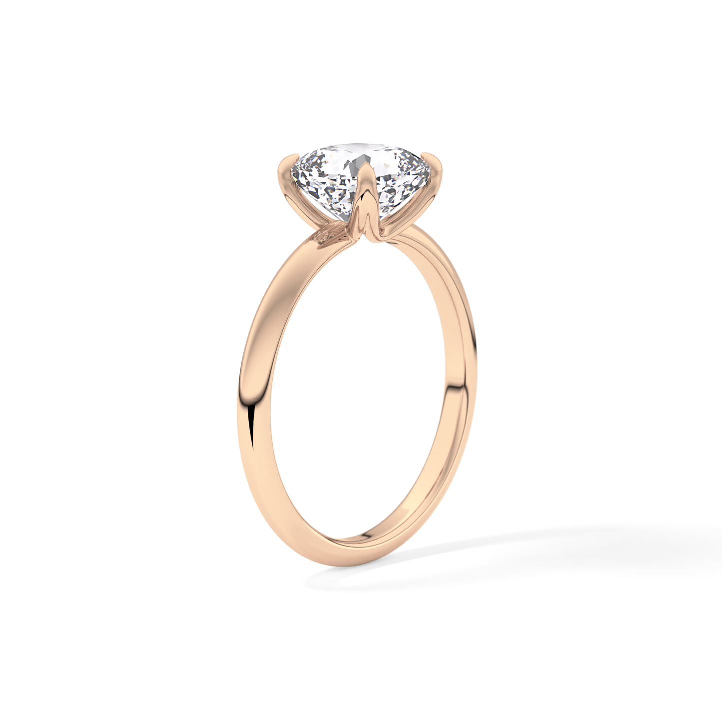 Cushion Solitaire Lab Grown Engagement Ring