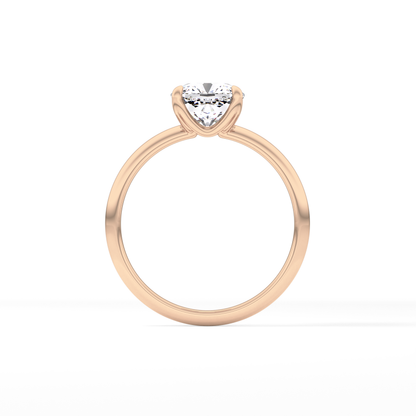 Cushion Solitaire Lab Grown Engagement Ring