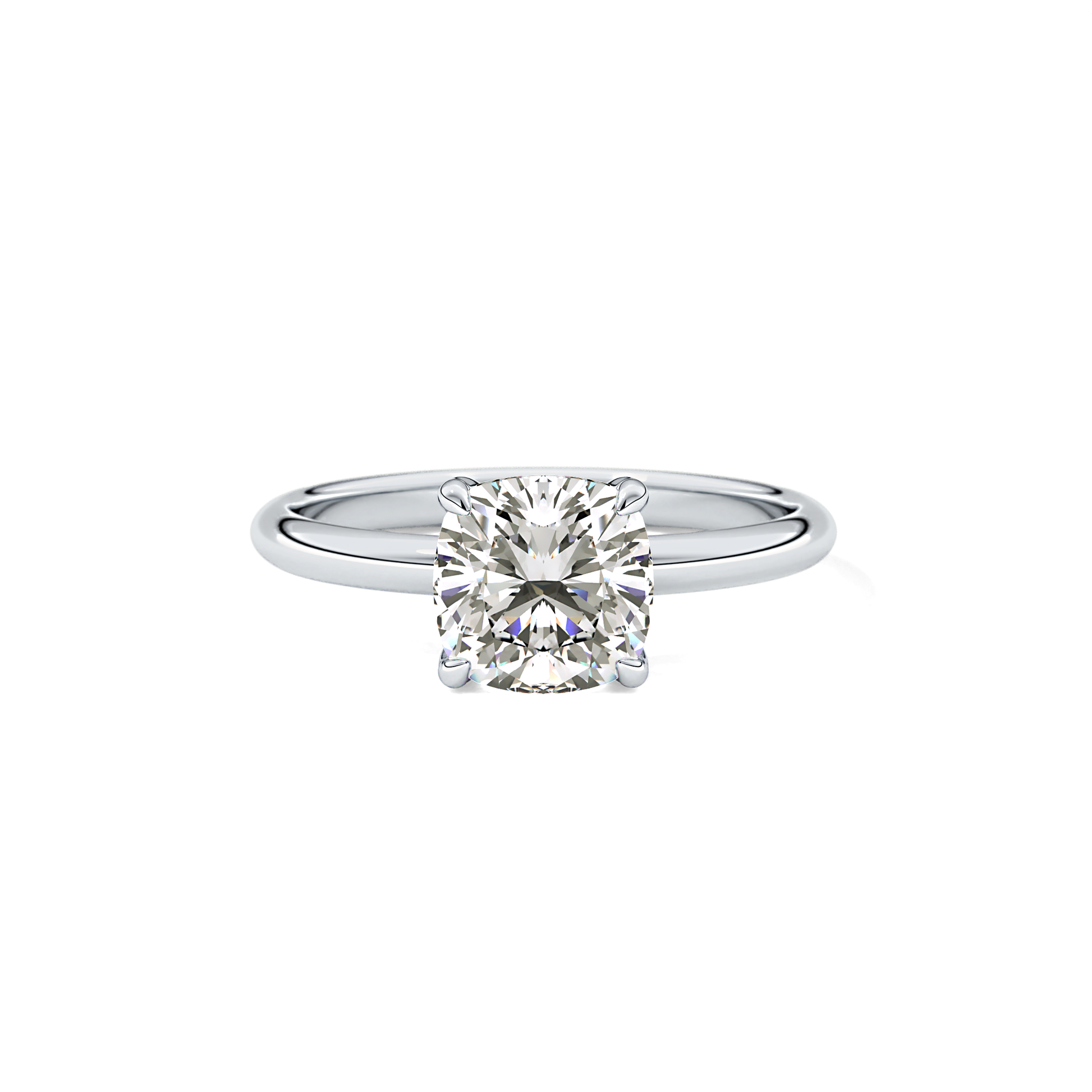Cushion Solitaire Lab Grown Engagement Ring