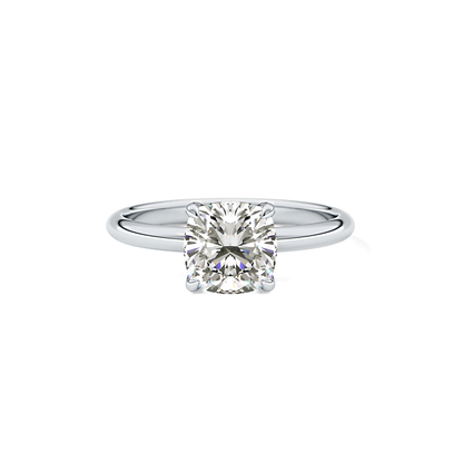 Cushion Solitaire Lab Grown Engagement Ring