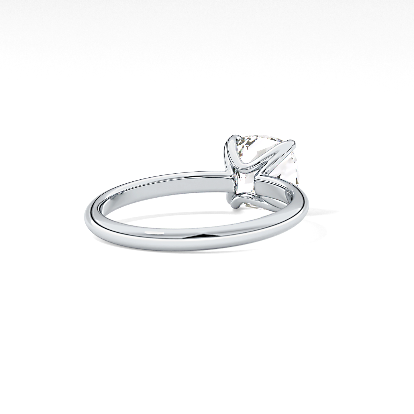 Cushion Solitaire Lab Grown Engagement Ring