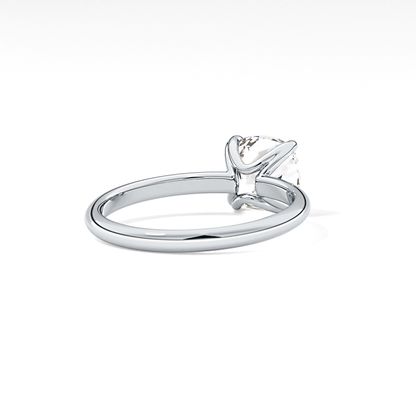 Cushion Solitaire Lab Grown Engagement Ring