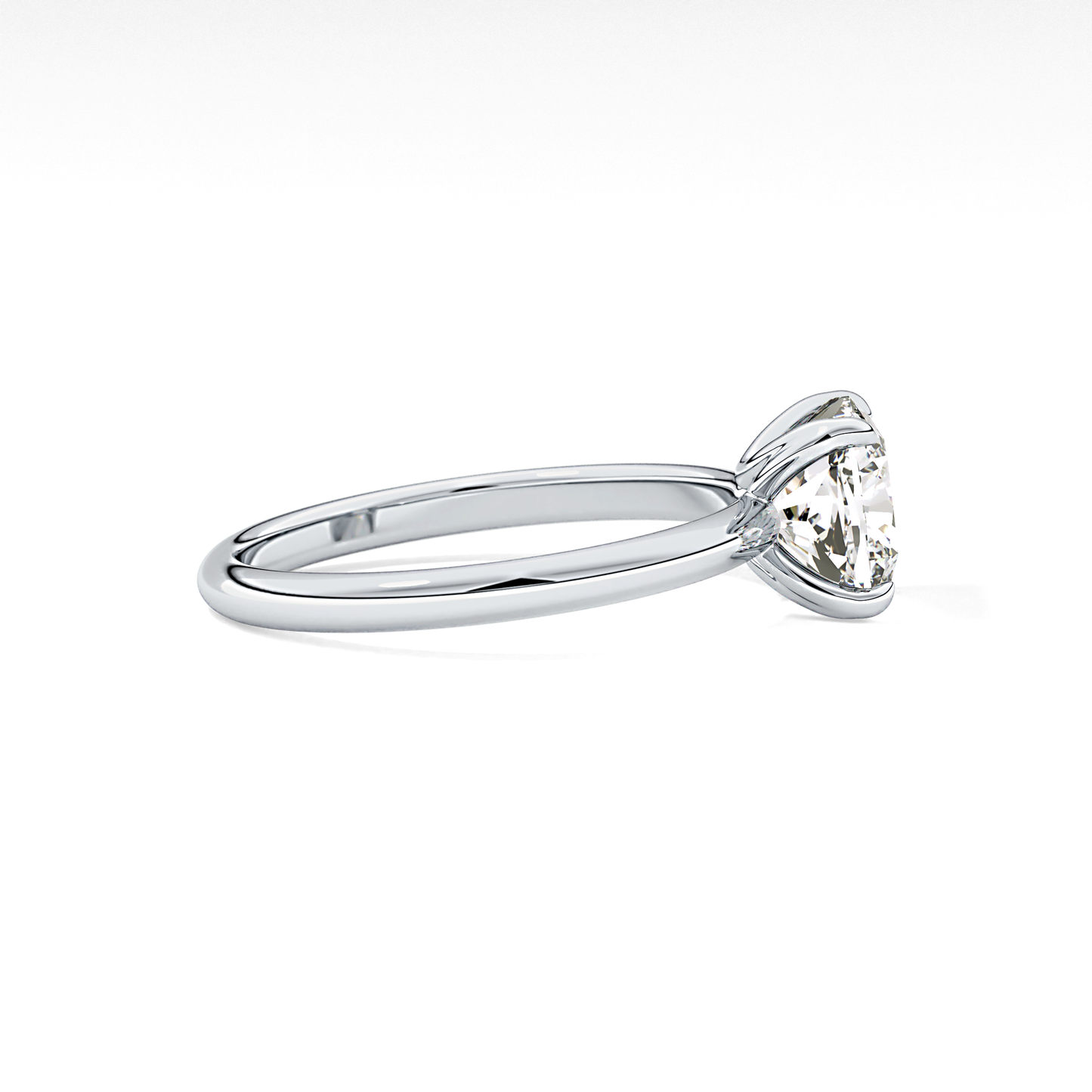 Cushion Solitaire Lab Grown Engagement Ring