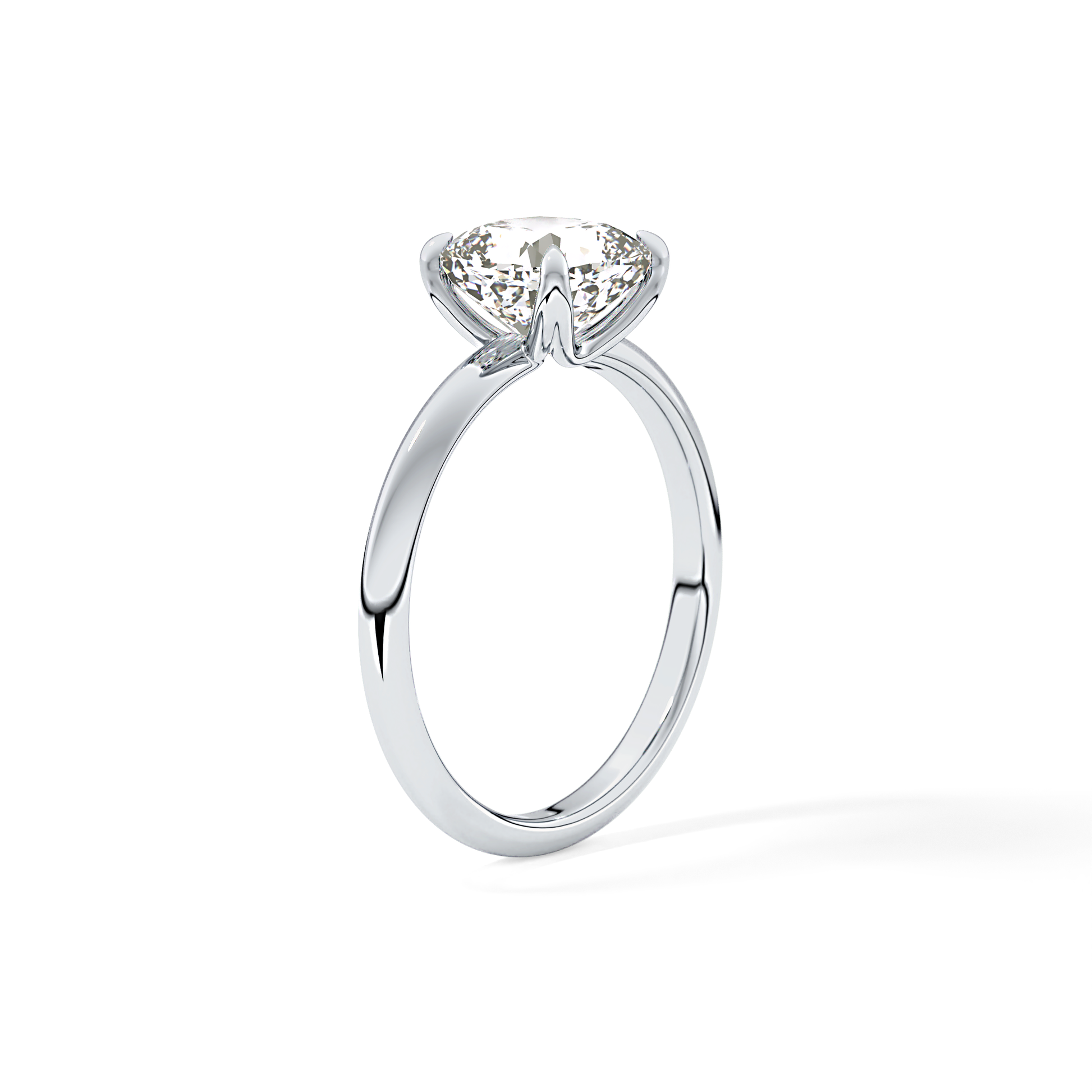 Cushion Solitaire Lab Grown Engagement Ring