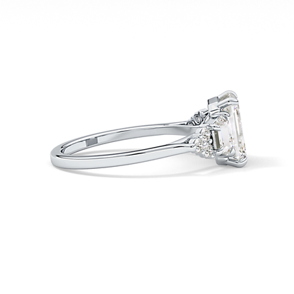 Emerald Cluster Lab Grown Diamond Engagement Ring