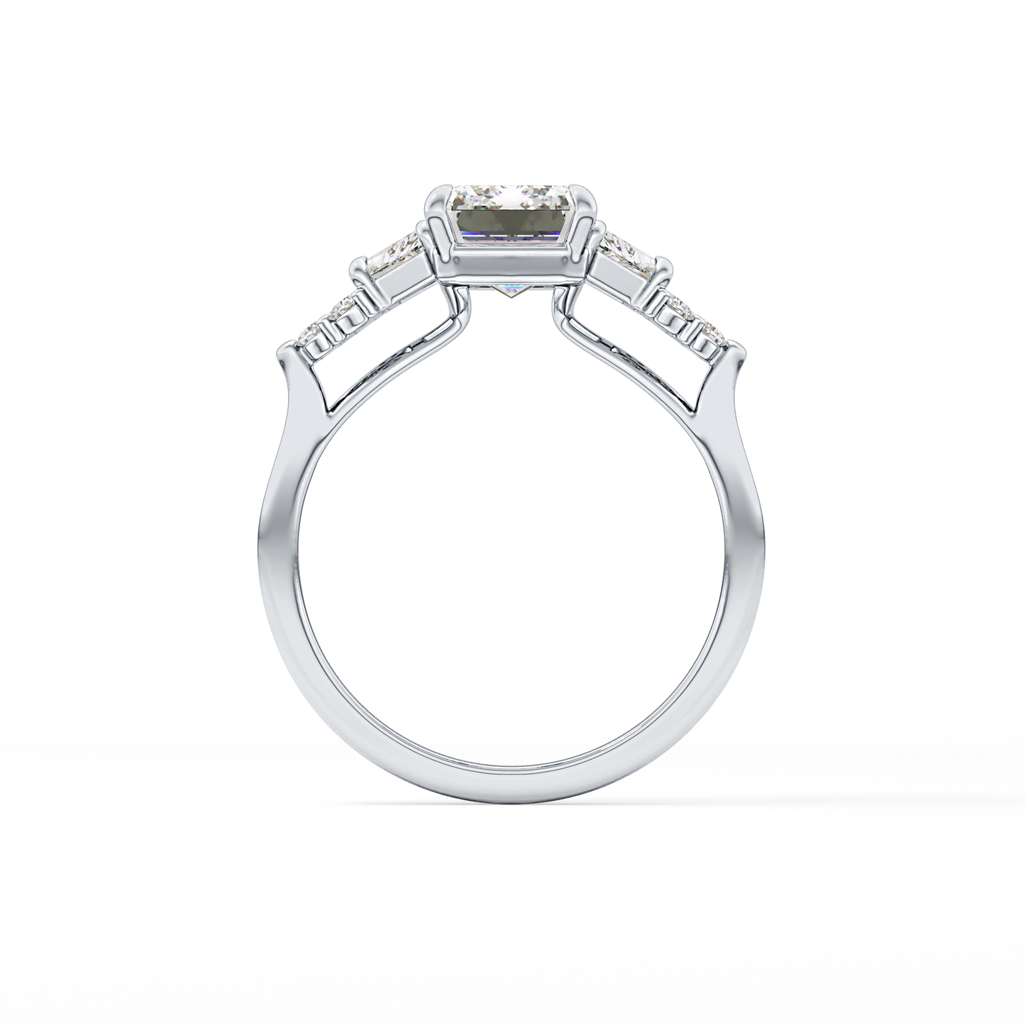 Emerald Cluster Lab Grown Diamond Engagement Ring