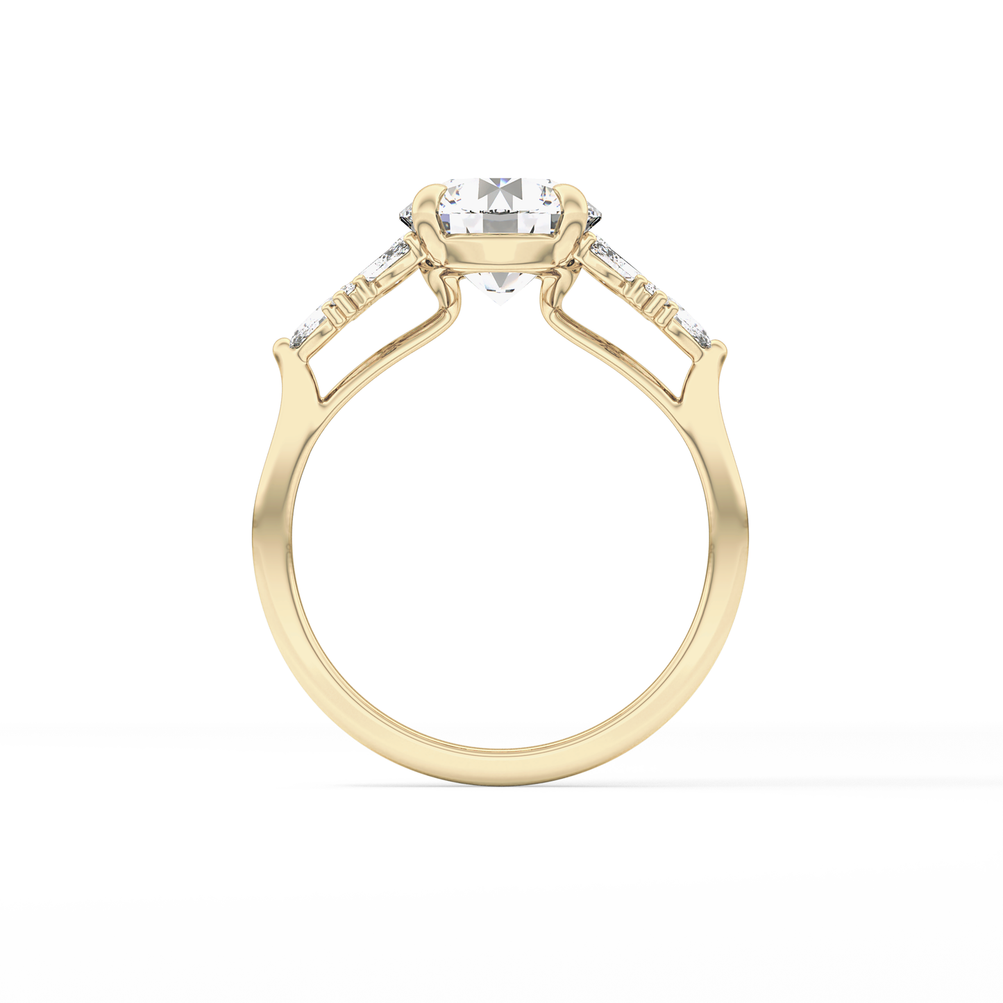 Round Cluster Lab Grown Diamond Engagement Ring