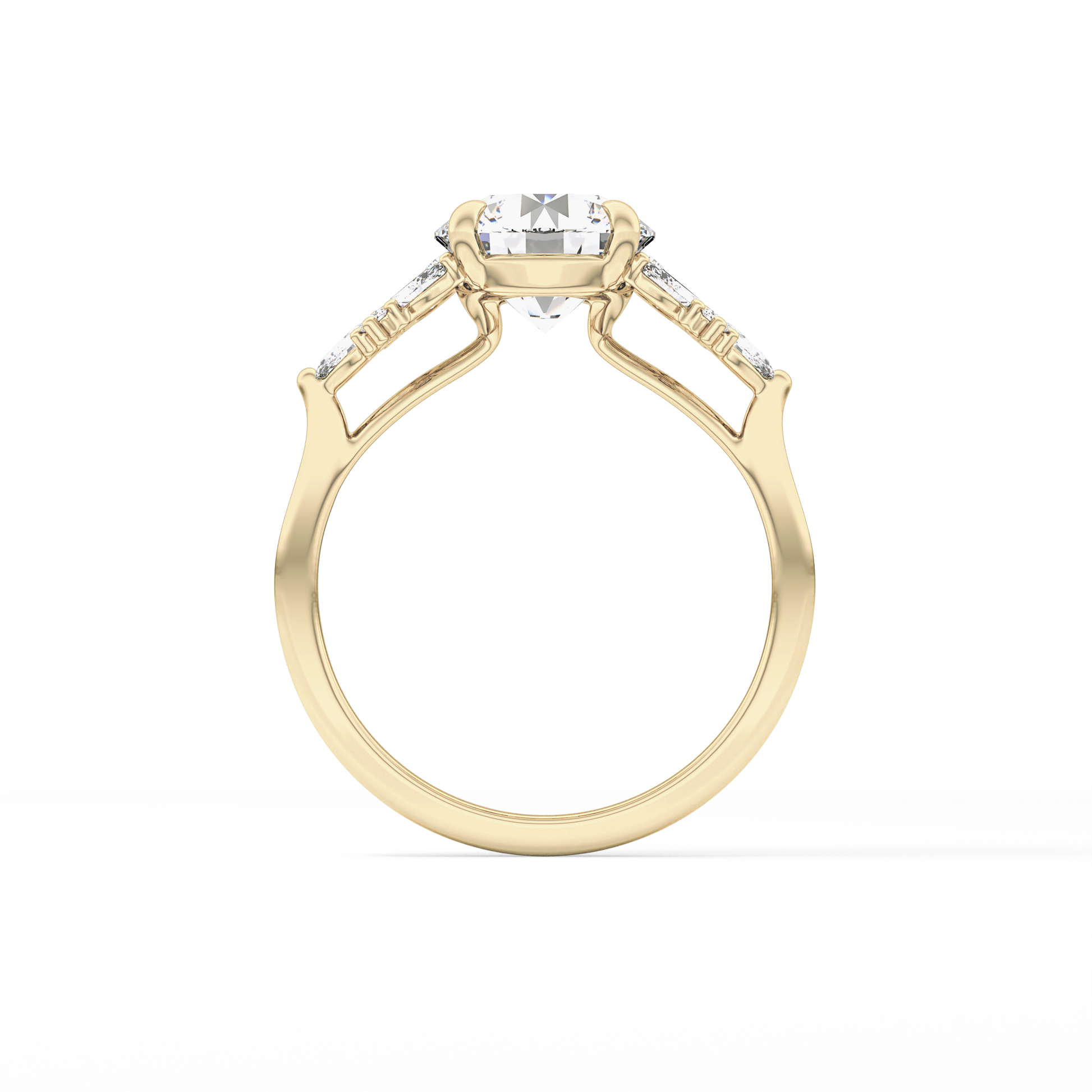 Round Cluster Lab Grown Diamond Engagement Ring