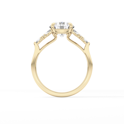 Round Cluster Lab Grown Diamond Engagement Ring