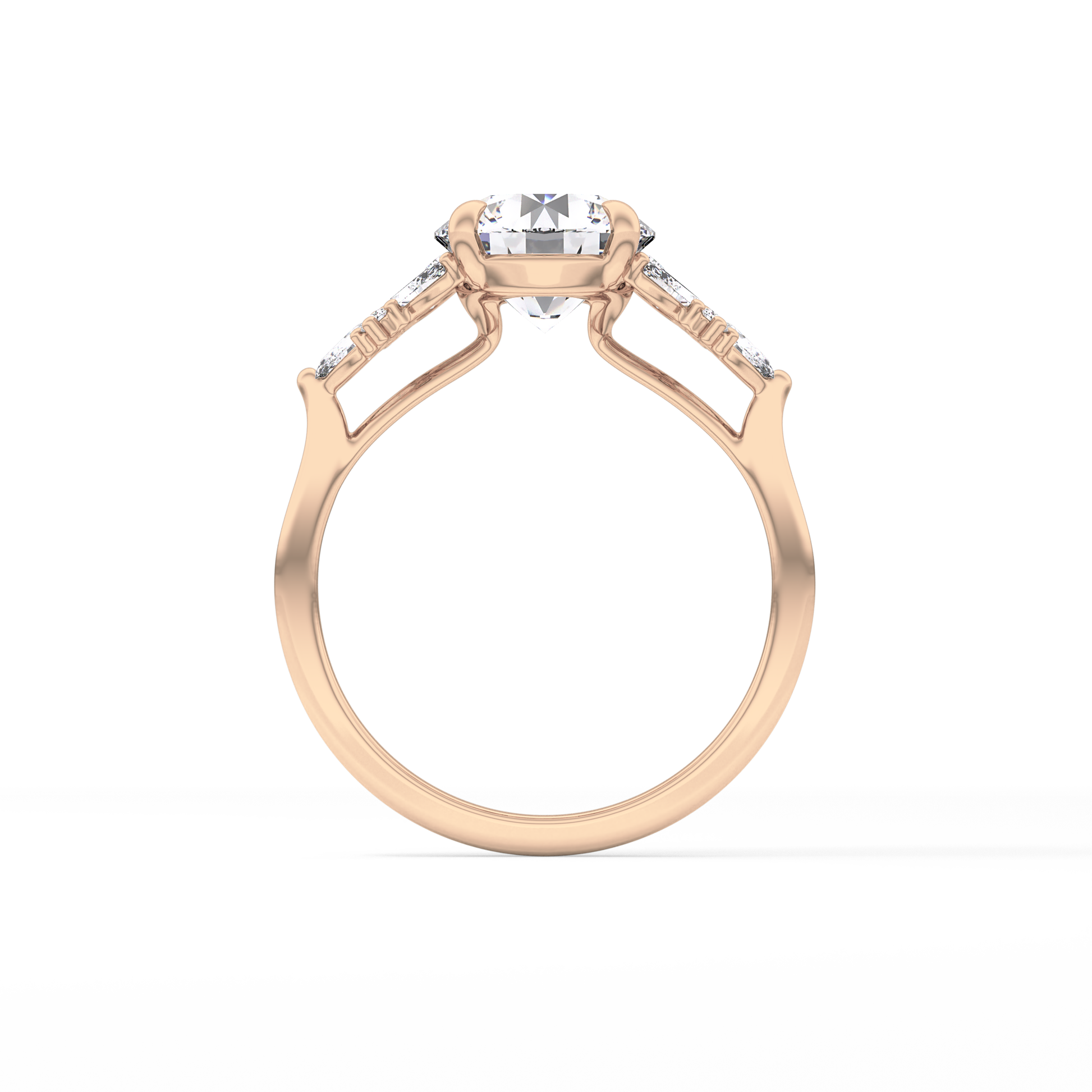 Round Cluster Lab Grown Diamond Engagement Ring