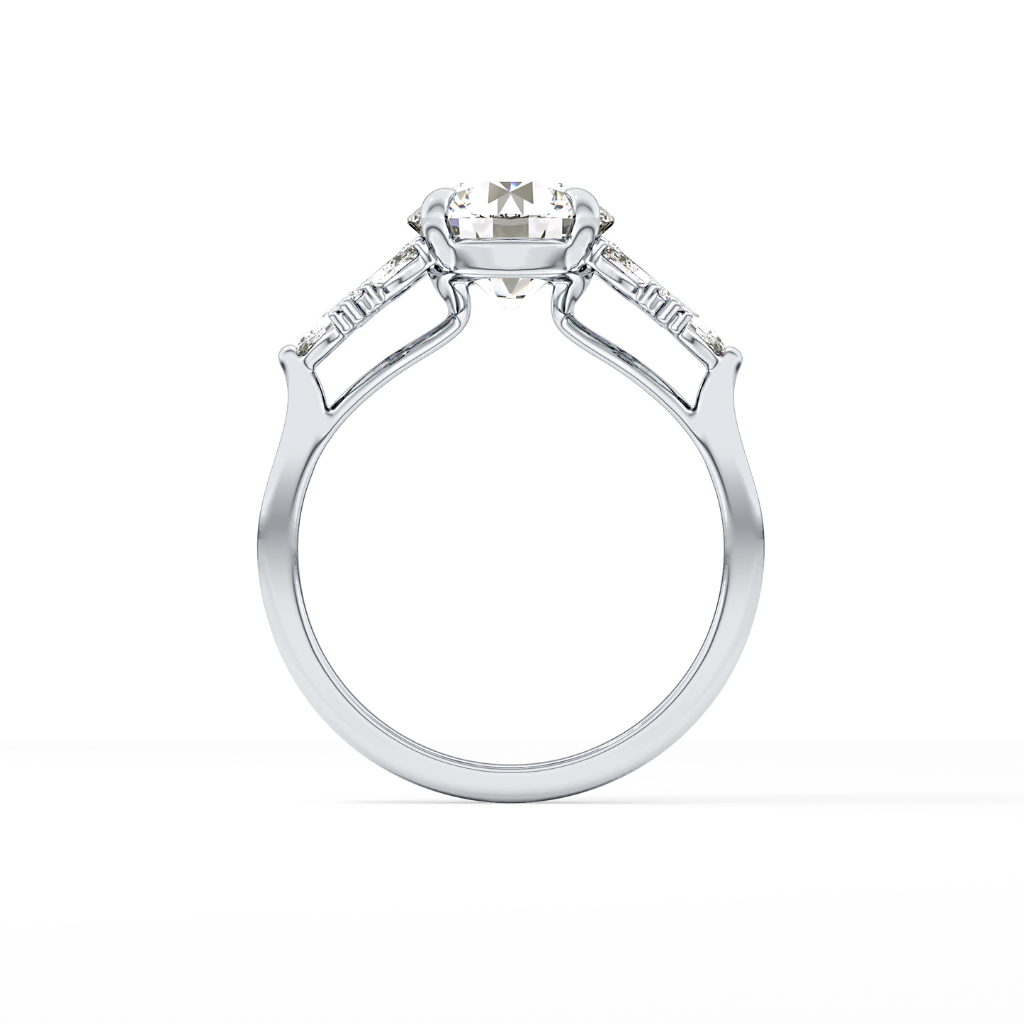 Round Cluster Lab Grown Diamond Engagement Ring