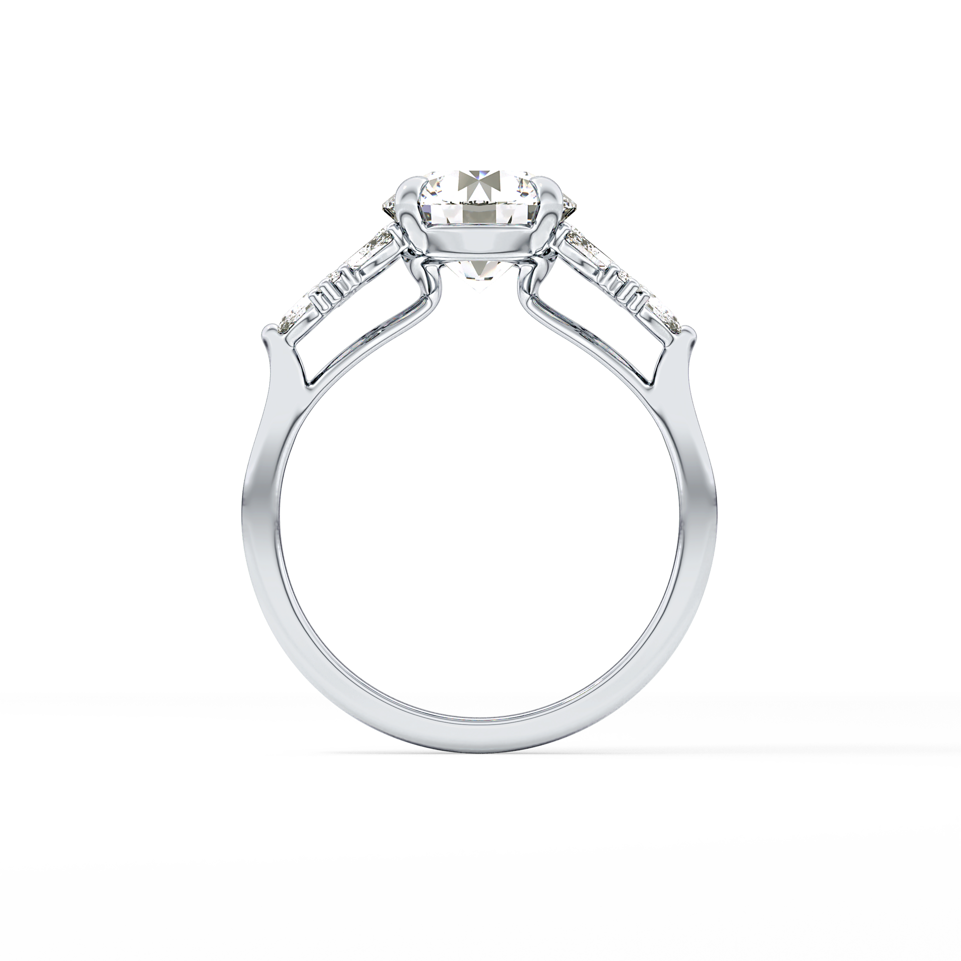 Round Cluster Lab Grown Diamond Engagement Ring