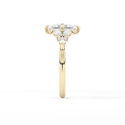 Princess Cluster Lab Grown Diamond Engagement Ring