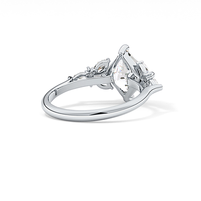 Princess Cluster Lab Grown Diamond Engagement Ring