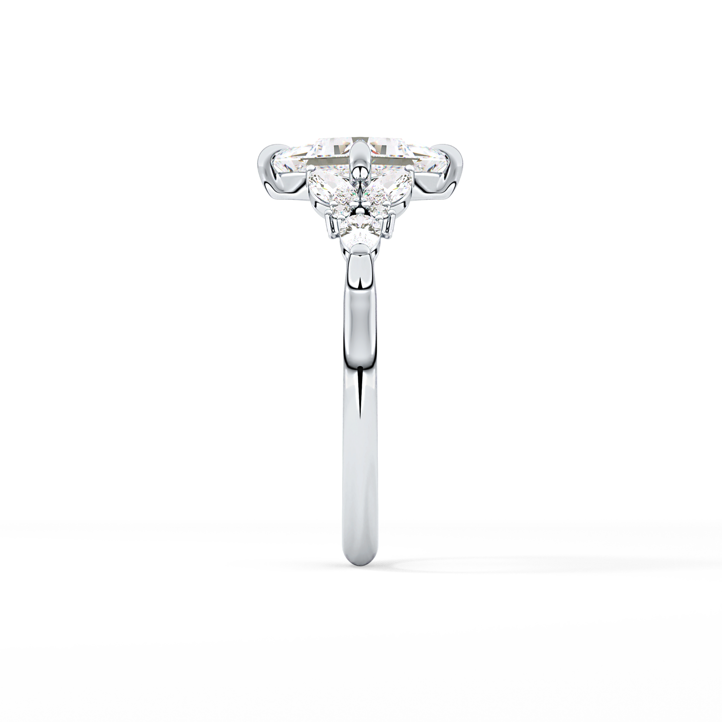 Princess Cluster Lab Grown Diamond Engagement Ring