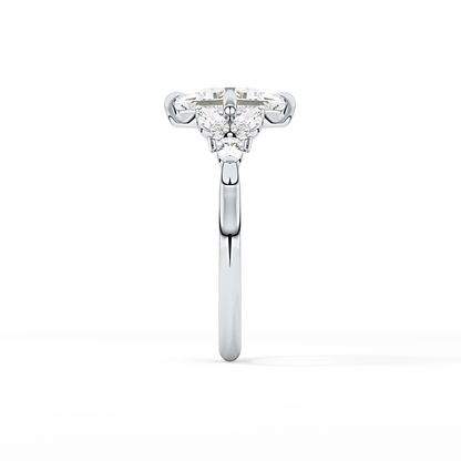 Princess Cluster Lab Grown Diamond Engagement Ring