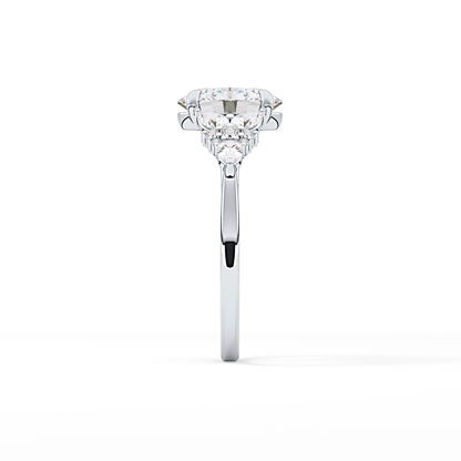 Oval Cluster Lab Grown Diamond Engagement Ring