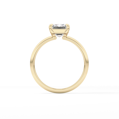 Emerald Solitaire Lab Grown Engagement Ring