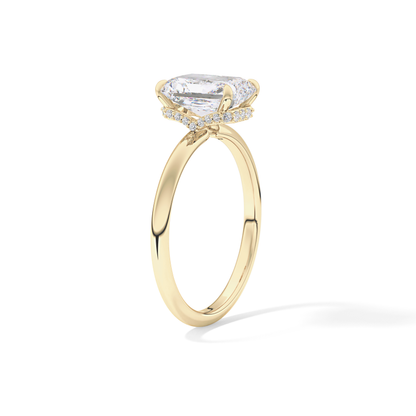Radiant Hidden Halo Lab Grown Diamond Engagement Ring