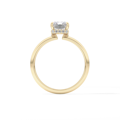 Radiant Hidden Halo Lab Grown Diamond Engagement Ring