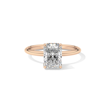 Radiant Hidden Halo Lab Grown Diamond Engagement Ring
