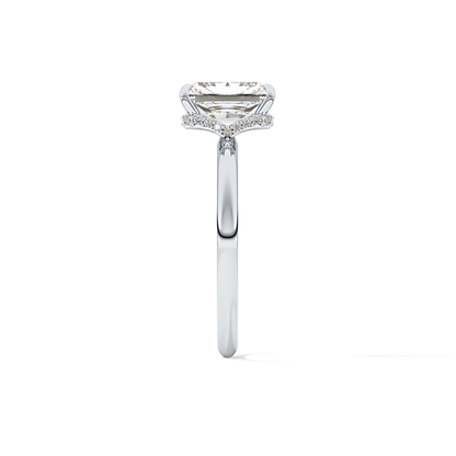 Radiant Hidden Halo Lab Grown Diamond Engagement Ring