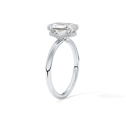 Radiant Hidden Halo Lab Grown Diamond Engagement Ring