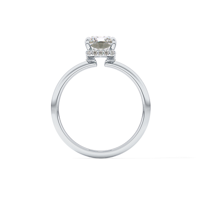 Radiant Hidden Halo Lab Grown Diamond Engagement Ring