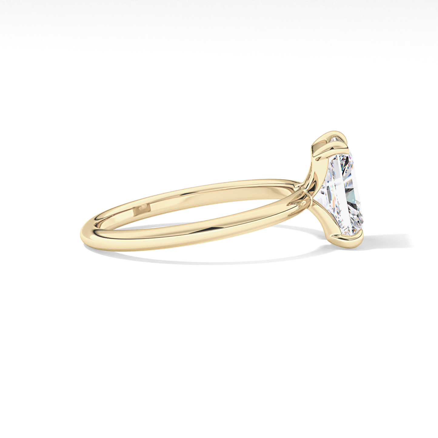 Radiant Solitaire Lab Grown Engagement Ring