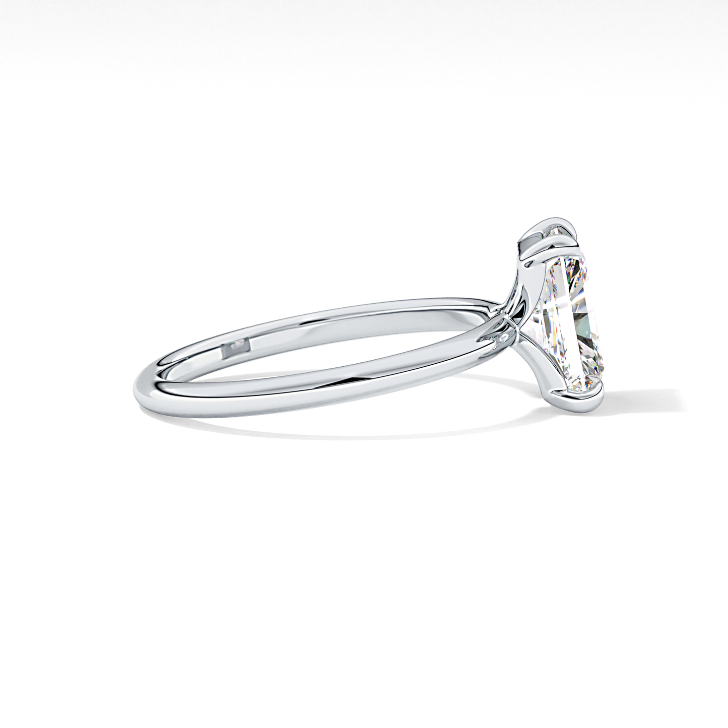 Radiant Solitaire Lab Grown Engagement Ring