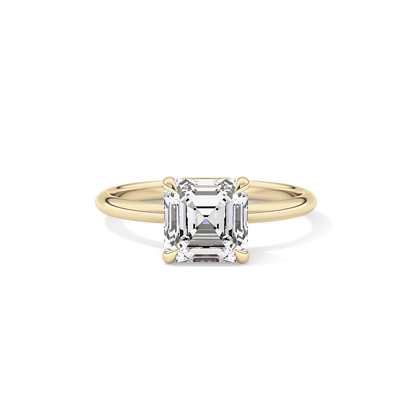 Asscher Solitaire Lab Grown Engagement Ring