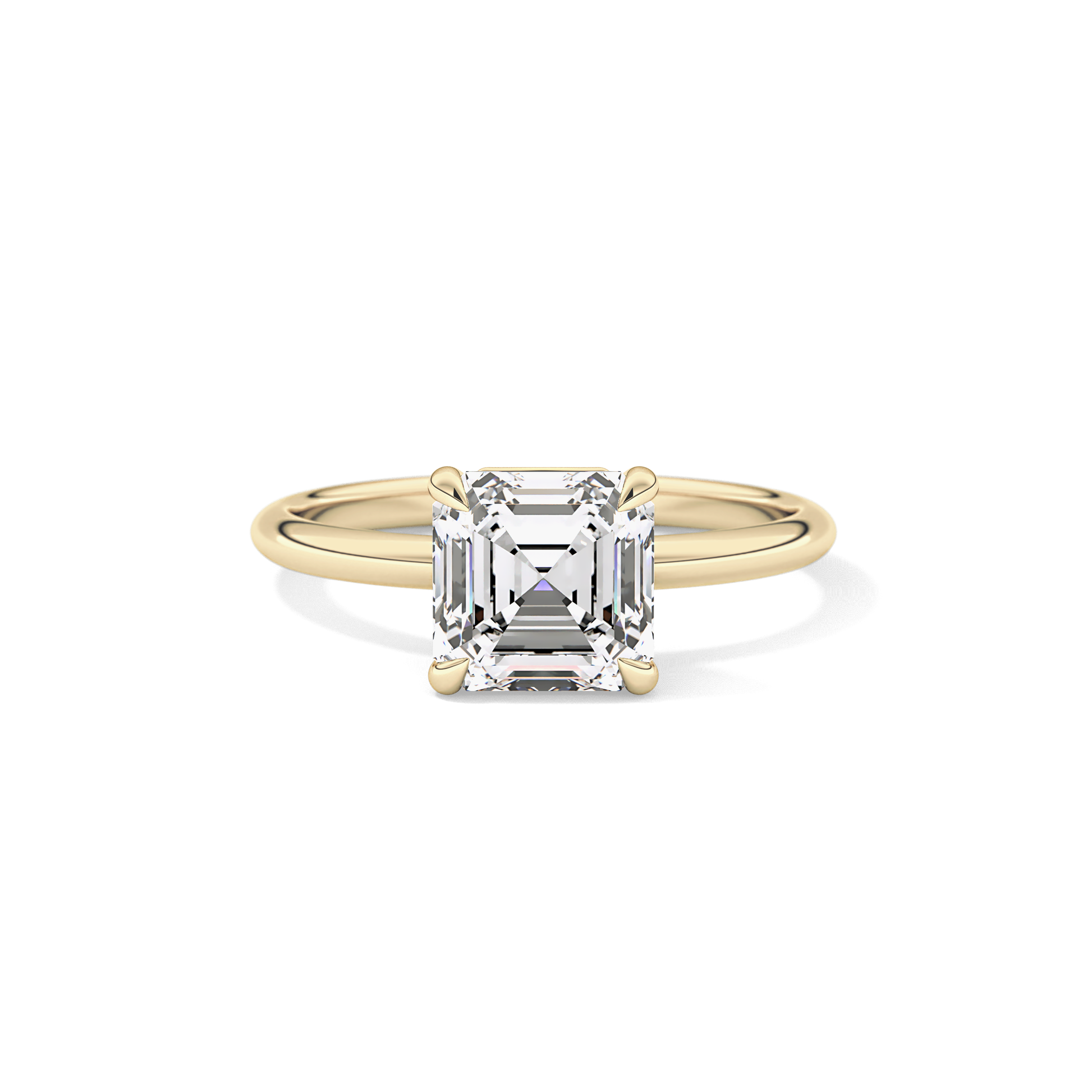 Asscher Solitaire Lab Grown Engagement Ring