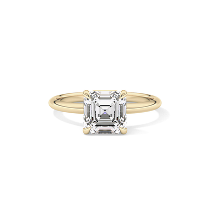 Asscher Solitaire Lab Grown Engagement Ring