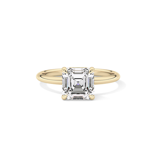 Asscher Solitaire Lab Grown Engagement Ring