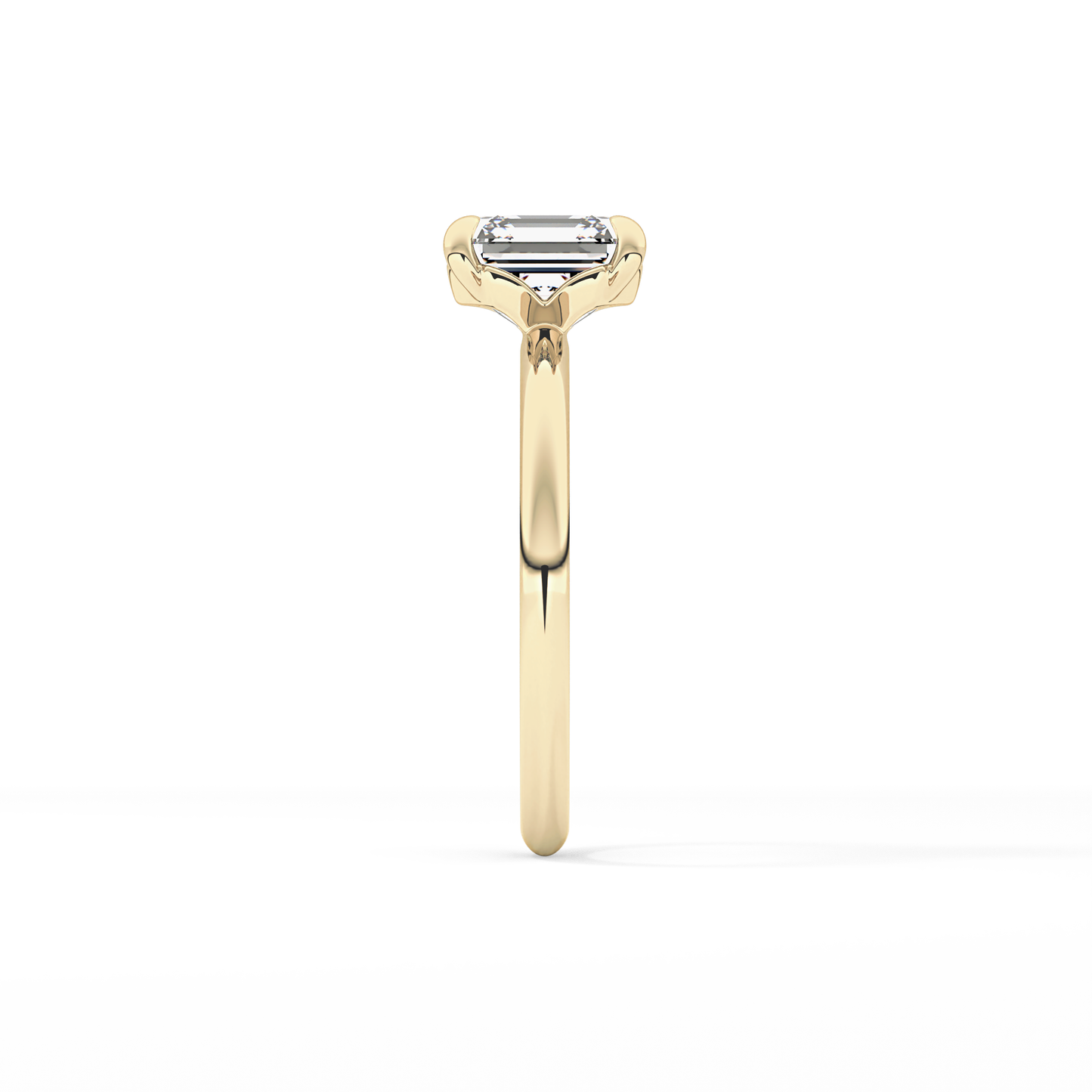 Asscher Solitaire Lab Grown Engagement Ring