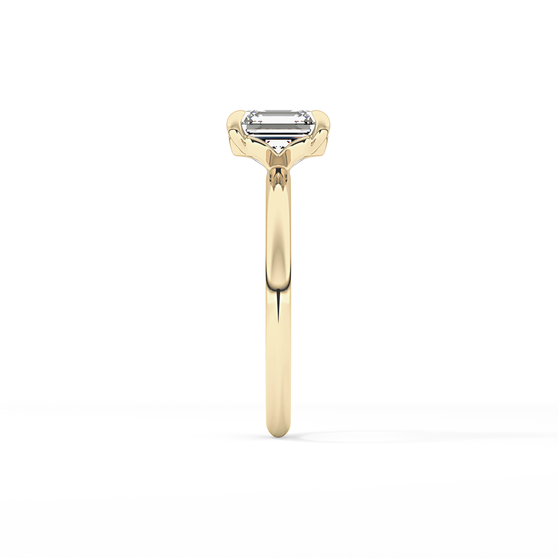 Asscher Solitaire Lab Grown Engagement Ring