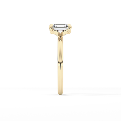 Asscher Solitaire Lab Grown Engagement Ring