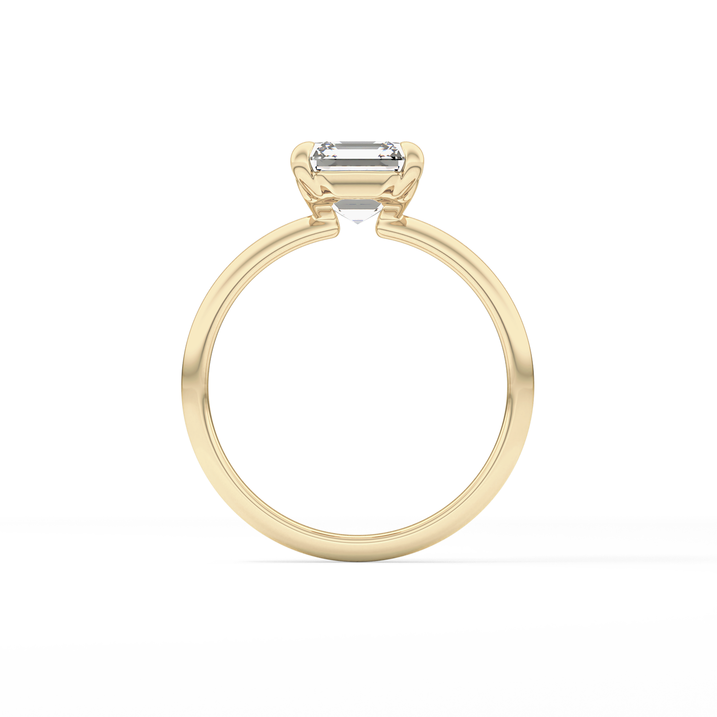 Asscher Solitaire Lab Grown Engagement Ring