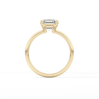 Asscher Solitaire Lab Grown Engagement Ring