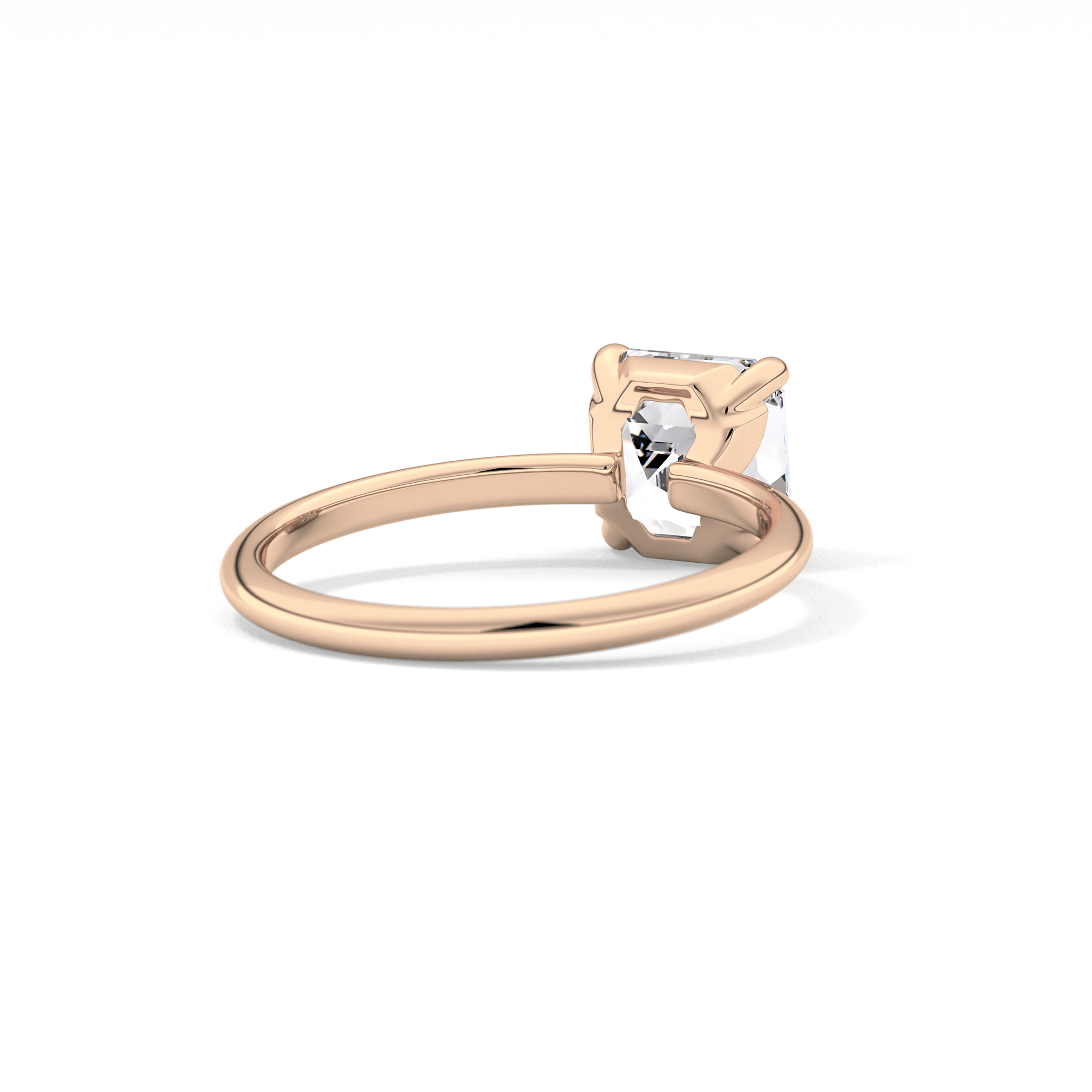 Asscher Solitaire Lab Grown Engagement Ring