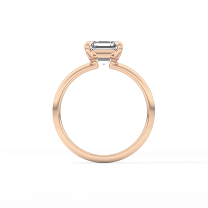 Asscher Solitaire Lab Grown Engagement Ring