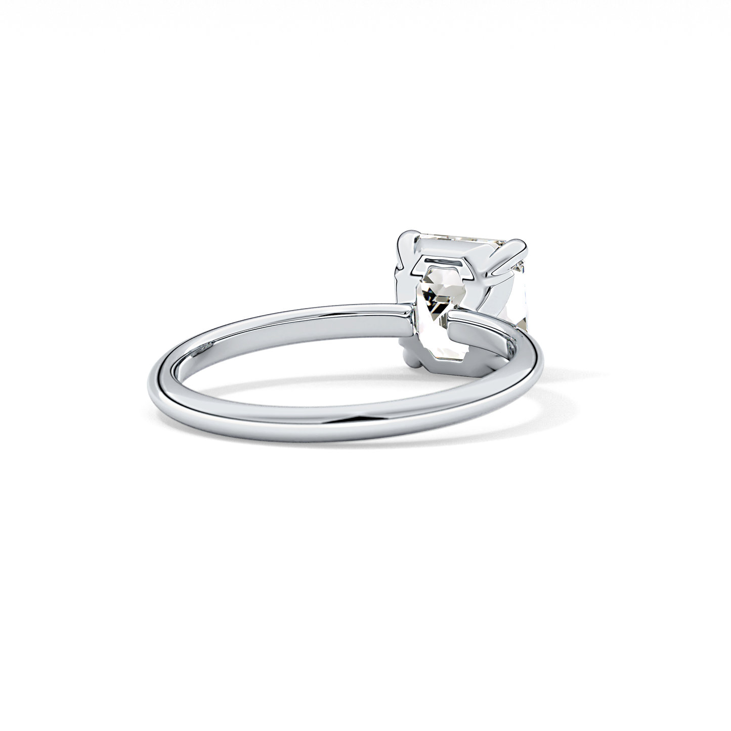 Asscher Solitaire Lab Grown Engagement Ring